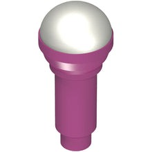Part 90370pb05 - Minifigure, Utensil Microphone with Metallic Silver Top Half Screen Pattern