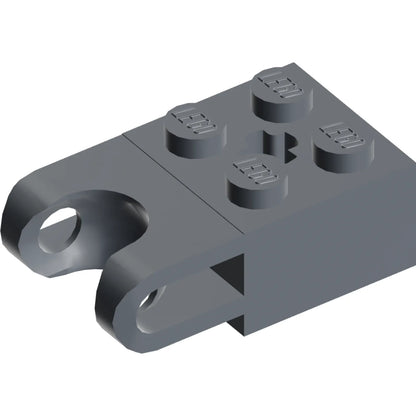 Part 92013 - Technic, Brick Modified 2 x 2 with Ball Socket and Axle Hole - Straight Forks with Round Ends and Open Sides
