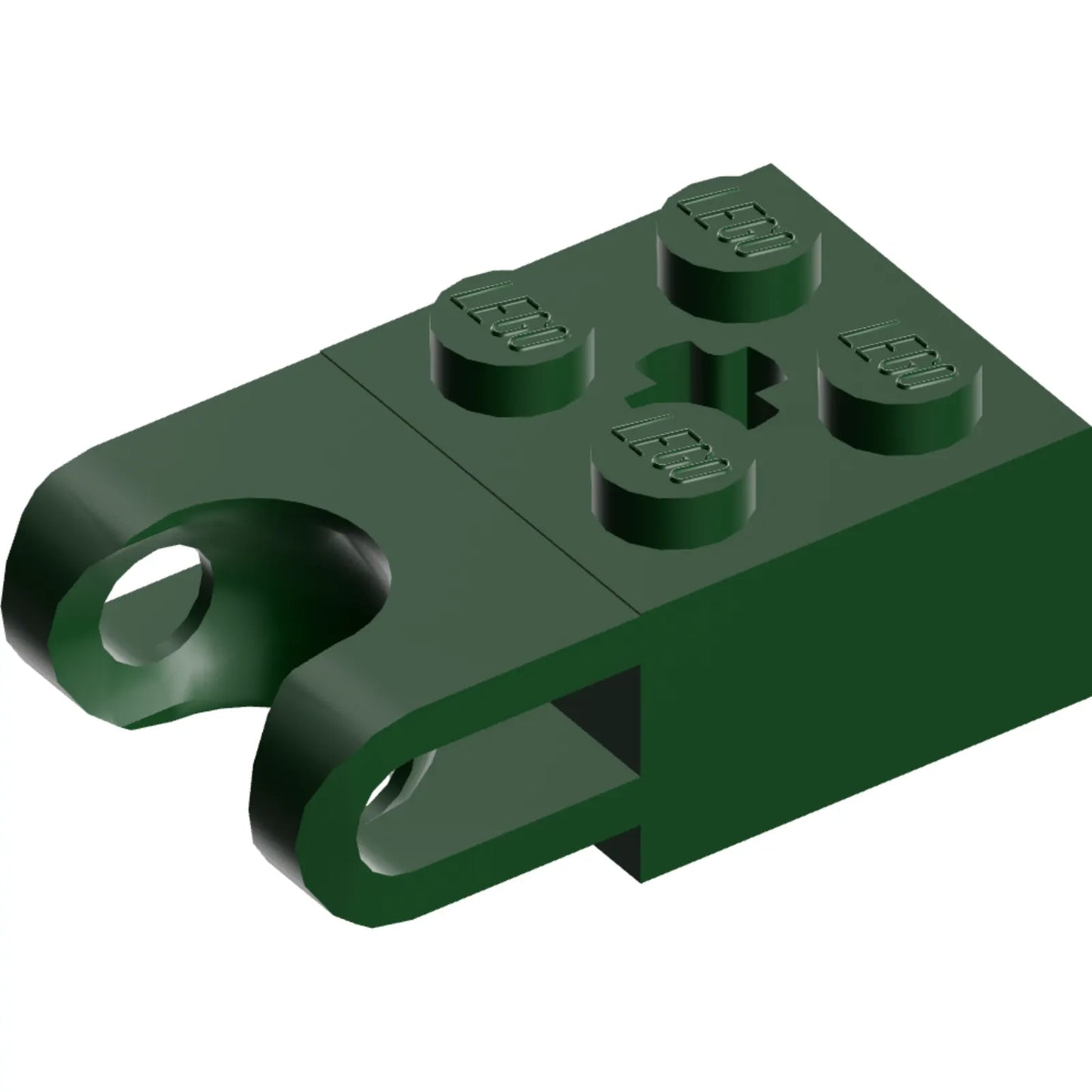 Part 92013 - Technic, Brick Modified 2 x 2 with Ball Socket and Axle Hole - Straight Forks with Round Ends and Open Sides