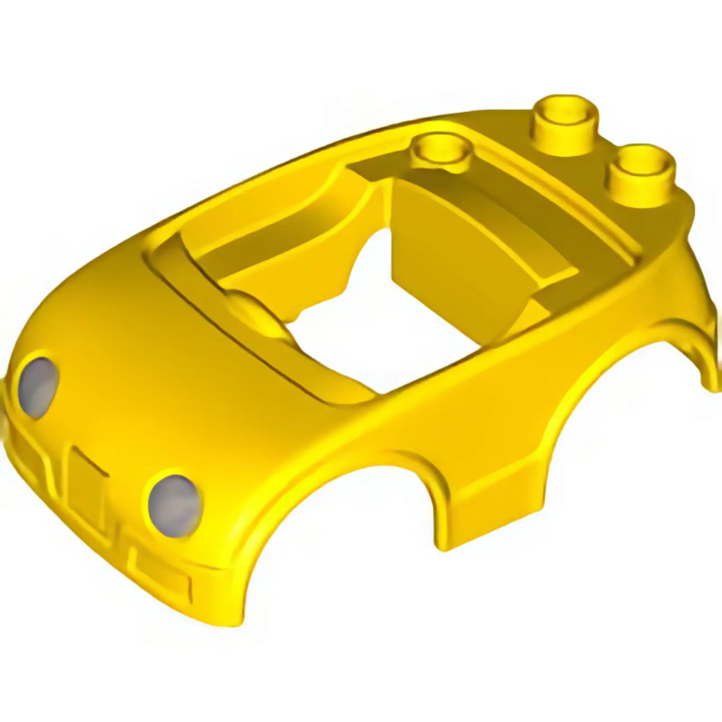 Part 92014pb05 - Duplo Car Body with 2 Studs on Back and Silver Headlights Pattern (fits over Car Base 2 x 4)