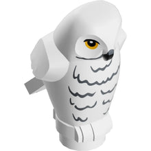 Part 92084pb03 - Owl, Angular Features with Black Beak, Yellow Eyes, and Light Bluish Gray Rippled Chest Feathers Pattern (HP Hedwig)