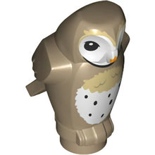 Part 92084pb06 - Owl, Angular Features with Bright Light Orange Beak, Black Eyes, and Tan and White Chest Feathers Pattern