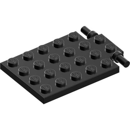 Part 92099 - Plate, Modified 4 x 6 with Trap Door Hinge (Long Pins)