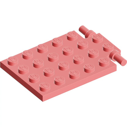 Part 92099 - Plate, Modified 4 x 6 with Trap Door Hinge (Long Pins)