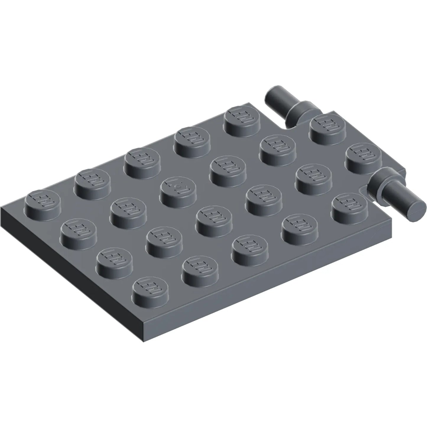 Part 92099 - Plate, Modified 4 x 6 with Trap Door Hinge (Long Pins)
