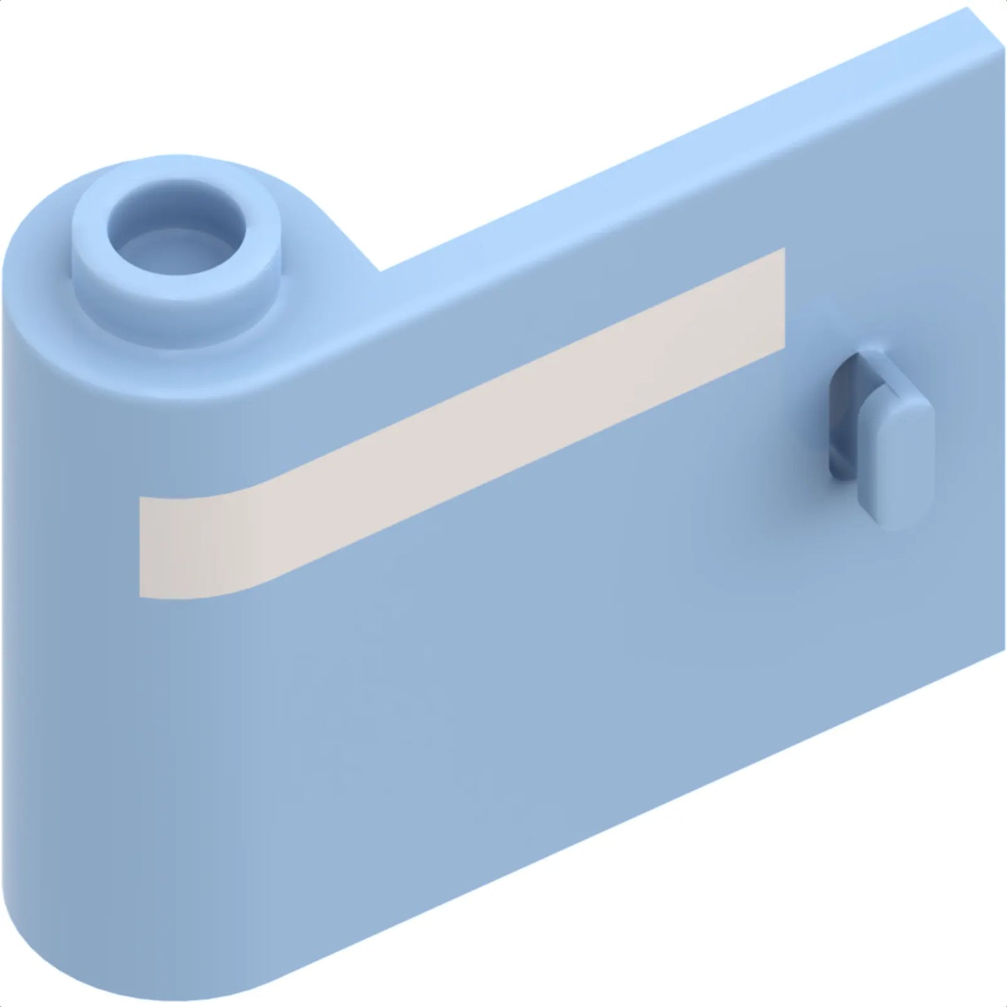 Part 92262pb004 - Door 1 x 3 x 2 Left - Open Between Top and Bottom Hinge with Horizontal White Stripe Pattern