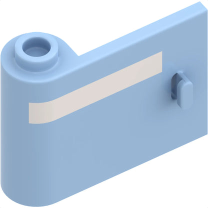 Part 92262pb004 - Door 1 x 3 x 2 Left - Open Between Top and Bottom Hinge with Horizontal White Stripe Pattern
