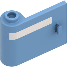 Part 92262pb004 - Door 1 x 3 x 2 Left - Open Between Top and Bottom Hinge with Horizontal White Stripe Pattern