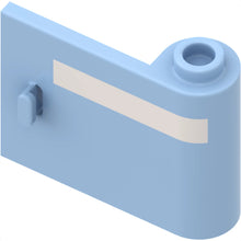 Part 92263pb004 - Door 1 x 3 x 2 Right - Open Between Top and Bottom Hinge with Horizontal White Stripe Pattern