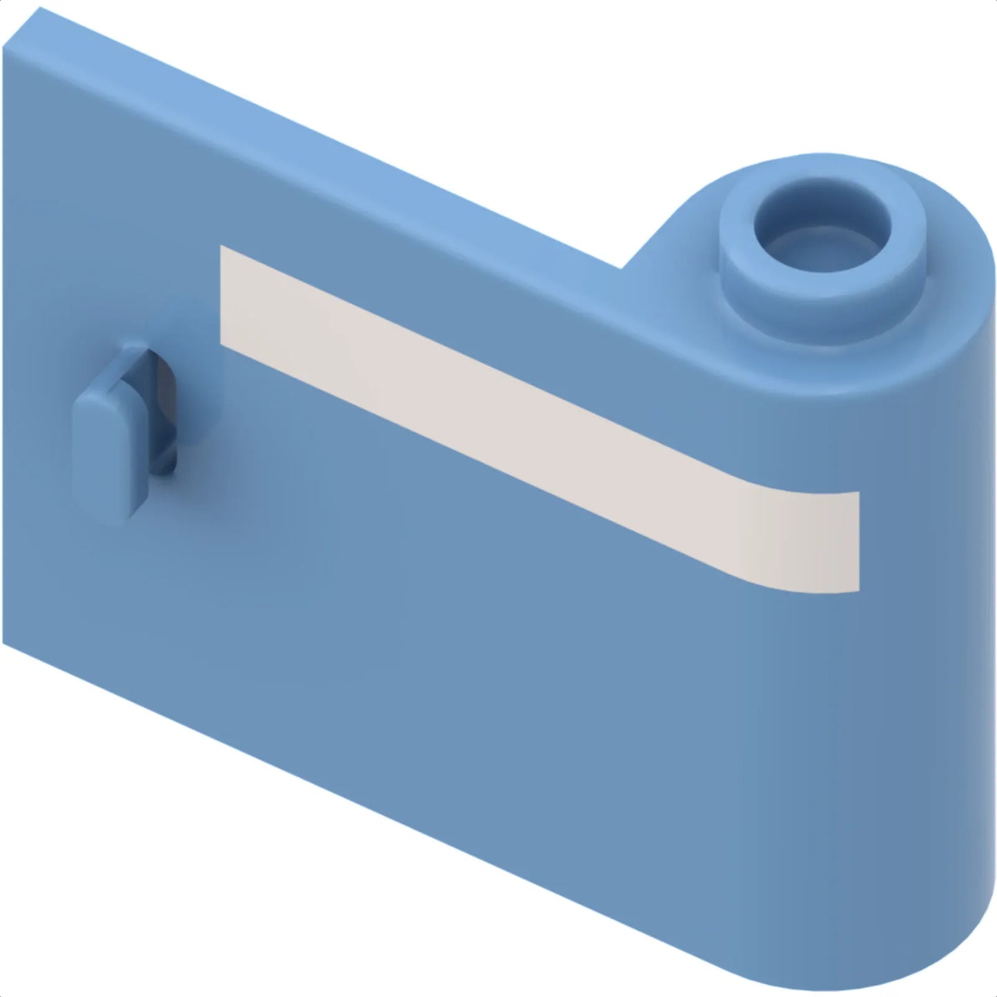 Part 92263pb004 - Door 1 x 3 x 2 Right - Open Between Top and Bottom Hinge with Horizontal White Stripe Pattern
