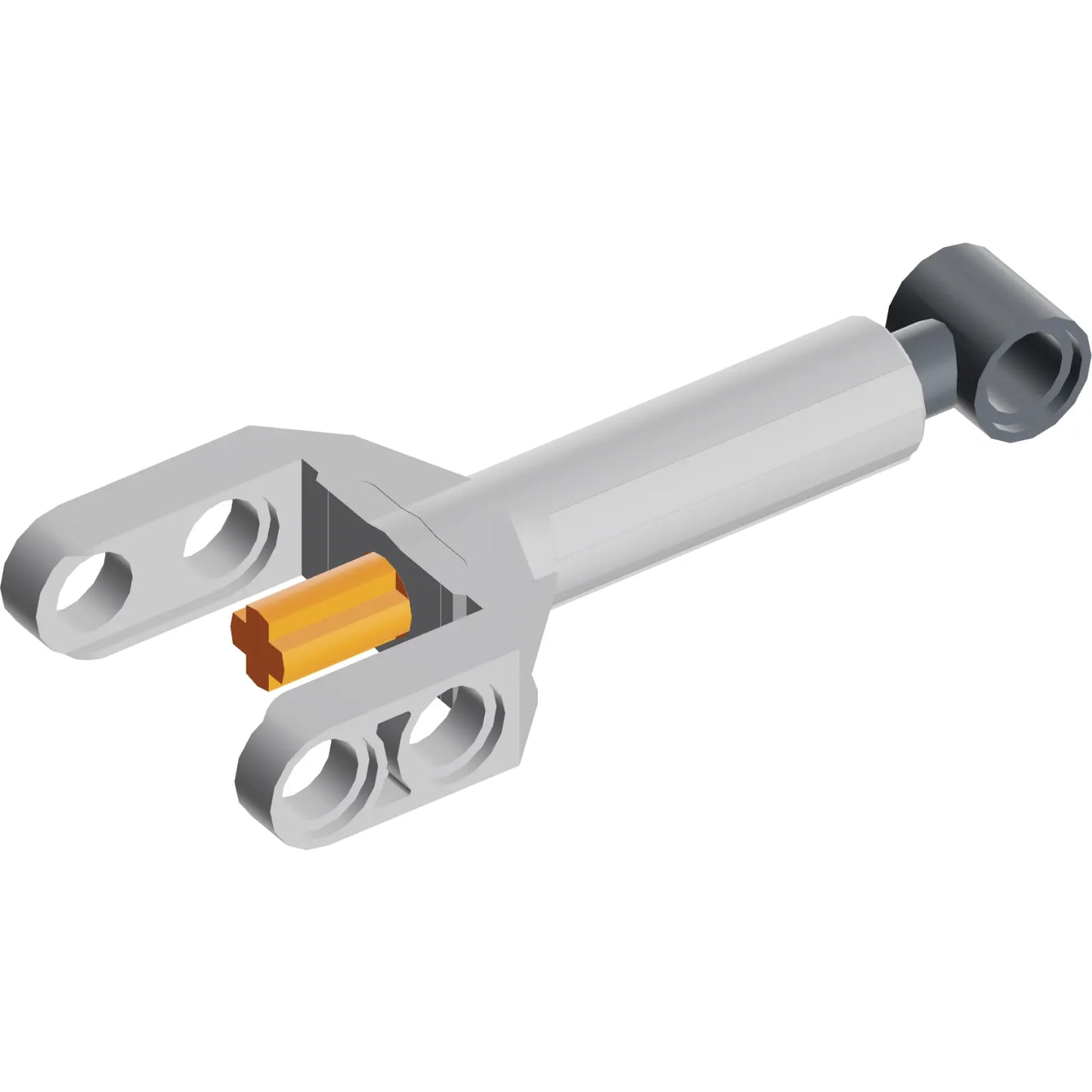 Part 92693c01 - Technic Linear Actuator Mini with Dark Bluish Gray Head and Orange Axle