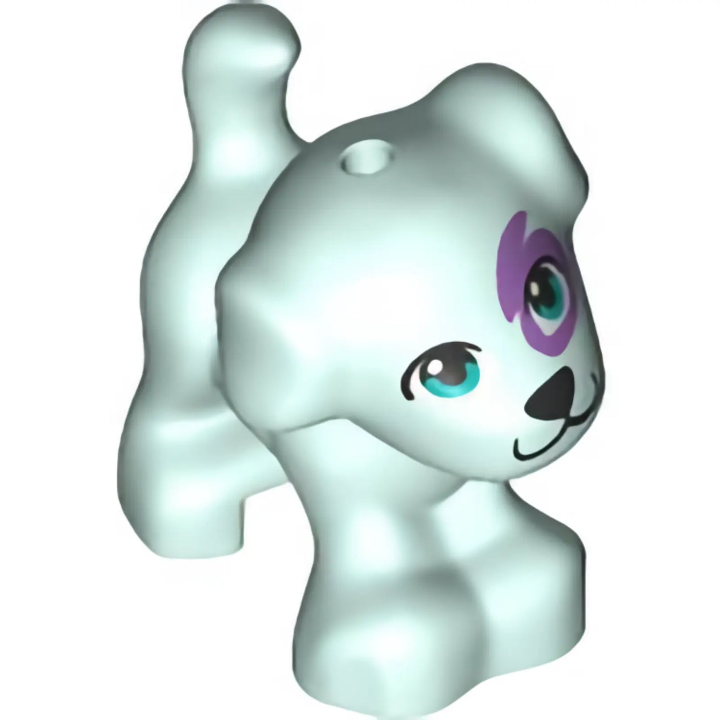 Part 93088pb12 - Dog, Friends, Puppy, Standing with Dark Azure Eyes, Black Nose and Mouth, Medium Lavender Patch Pattern
