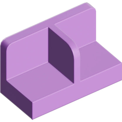 Part 93095 - Panel 1 x 2 x 1 with Rounded Corners and Center Divider