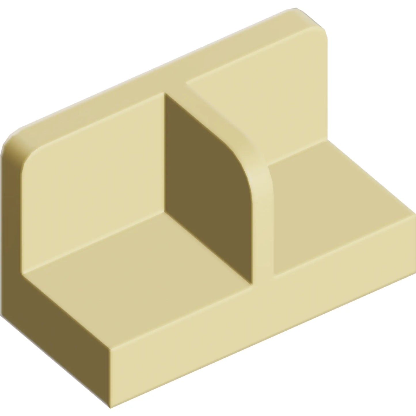 Part 93095 - Panel 1 x 2 x 1 with Rounded Corners and Center Divider