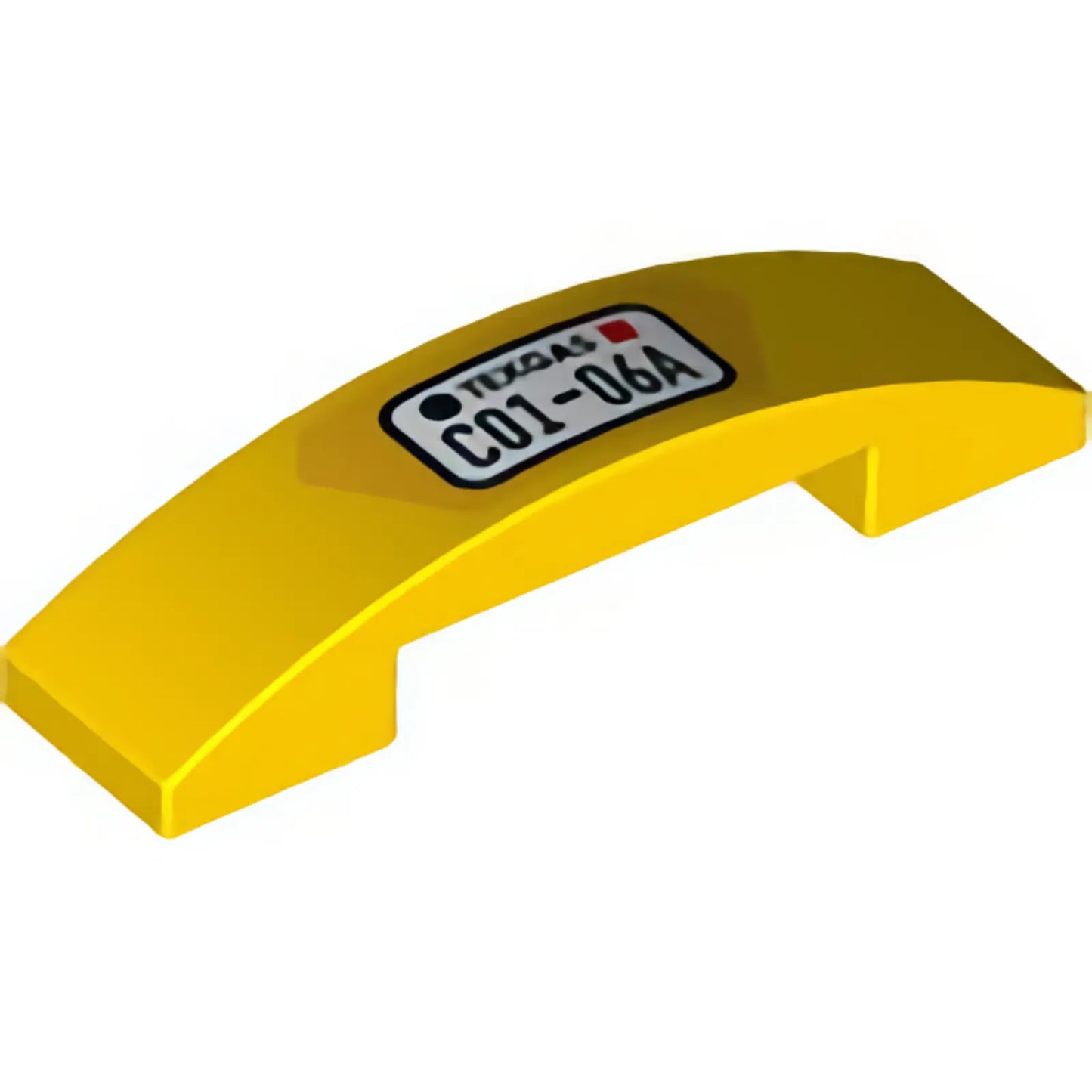 Part 93273pb066 - Slope, Curved 4 x 1 x 2/3 Double with 'TEXGAS C01-06A' Pattern