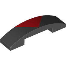 Part 93273pb185 - Slope, Curved 4 x 1 x 2/3 Double with Red Triangle Pattern