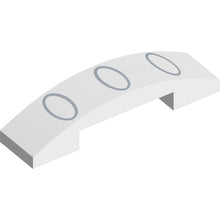 Part 93273pb226 - Slope, Curved 4 x 1 x 2/3 Double with 3 Light Bluish Gray Ovals Pattern (Super Mario Glove)