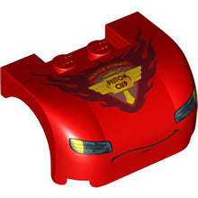 Part 93587pb05 - Vehicle, Mudguard 3 x 4 x 1 2/3 Curved with Front with Headlights, Thin Curved Smile and 'PISTON CUP' Pattern