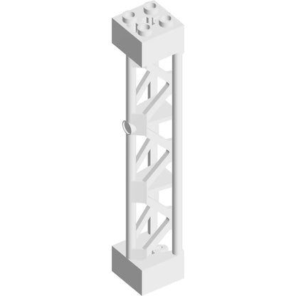 Teil 95347 - Träger 2 x 2 x 10, dreieckig, vertikal - Typ 4 - 3 Pfosten, 3 Abschnitte