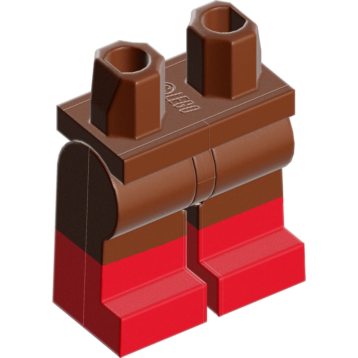 Part 970c00pb0420 - Hips and Legs with Molded Red Lower Legs / Boots  Pattern