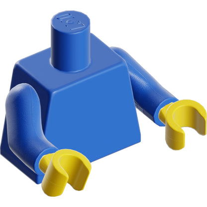 Part 973c001 - Torso Plain / White Arms / Yellow Hands