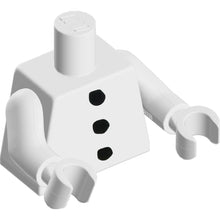 Part 973pb4863c01 - Torso with 3 Black Buttons Pattern / White Arms / White Hands