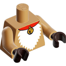 Part 973pb4870c01 - Torso Red Collar with Gold Sleighbell, White Fur Chest and Tail Pattern / Medium Nougat Arms / Dark Brown Hands