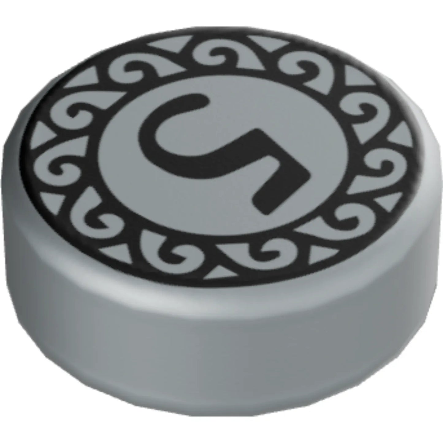 Part 98138pb023 - Tile, Round 1 x 1 with Black Number 5 Coin Pattern