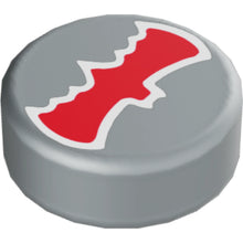 Part 98138pb040 - Tile, Round 1 x 1 with Red Bat Batman Logo Pattern