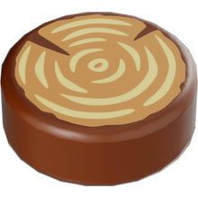 Part 98138pb042 - Tile, Round 1 x 1 with Tree Stump / Wood Log Grain Pattern