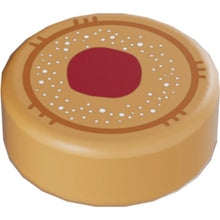Part 98138pb057 - Tile, Round 1 x 1 with Dark Orange Circle, White Spots and Dark Red Spot Pattern