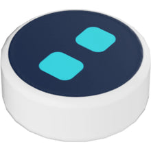 Part 98138pb108 - Tile, Round 1 x 1 with Medium Azure Eyes on Dark Blue Background Pattern