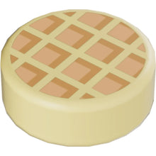 Part 98138pb118 - Tile, Round 1 x 1 with Waffle, Nougat Squares with Medium Nougat Edges Pattern