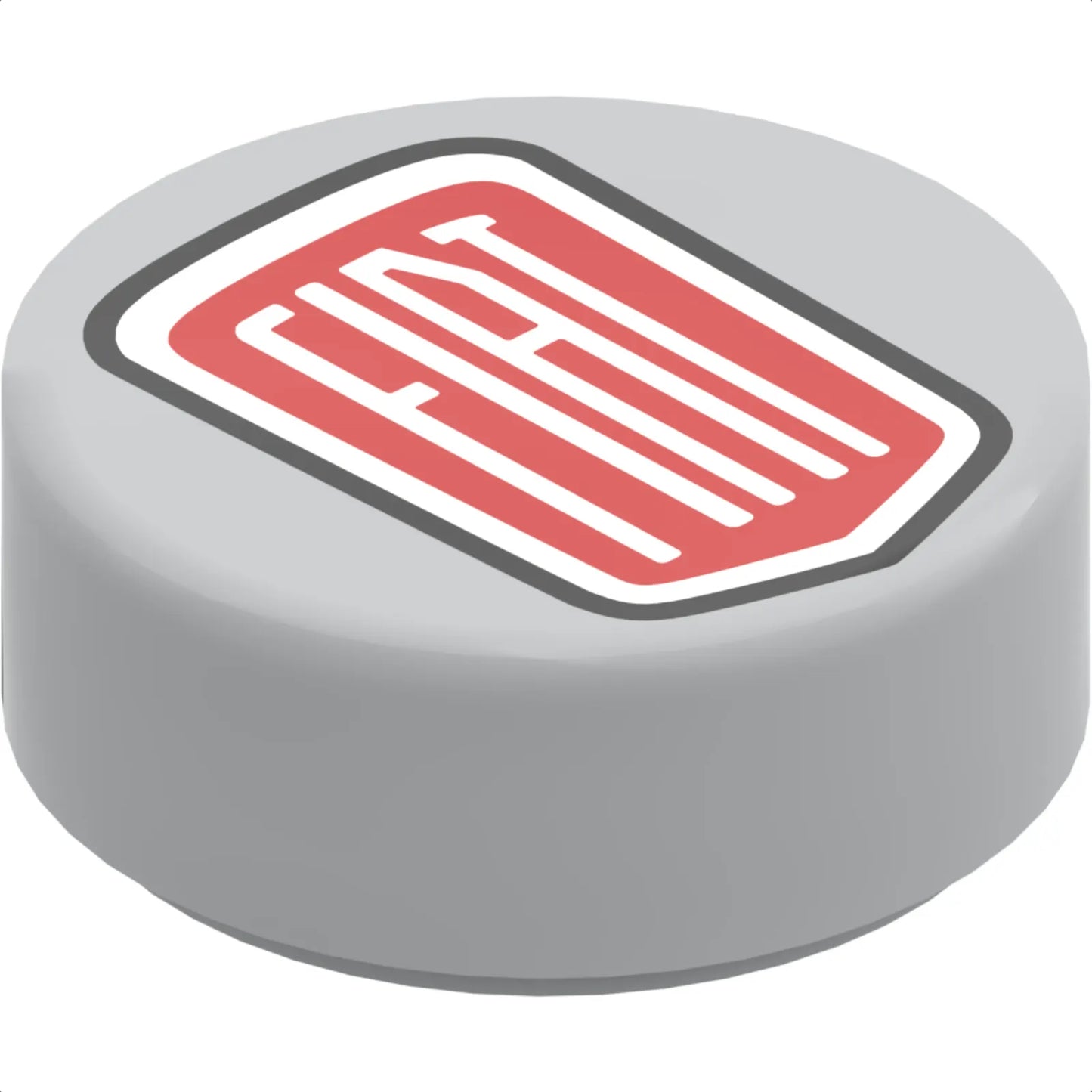 Part 98138pb136 - Tile, Round 1 x 1 with FIAT Logo Pattern