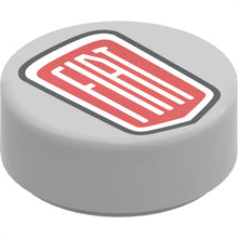 Part 98138pb136 - Tile, Round 1 x 1 with FIAT Logo Pattern
