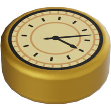 Part 98138pb259 - Tile, Round 1 x 1 with Tan Clock Face Pattern