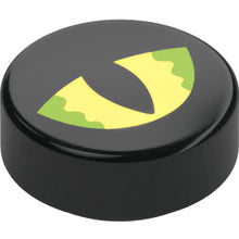 Part 98138pb407 - Tile, Round 1 x 1 with Yellowish Green and Lime Eye Partly Closed with Slit Pupil Pattern (Dungeons & Dragons Displacer Beast)