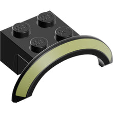 Part 98282pb02 - Vehicle, Mudguard 4 x 2 1/2 x 1 with Arch Round with Olive Green Curved Stripe Pattern