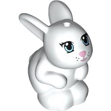 Part 98387pb01 - Bunny / Rabbit, Friends, Sitting with Bright Light Blue Eyes, Bright Pink Nose and Mouth and Black Whisker Dots Pattern (Daisy)