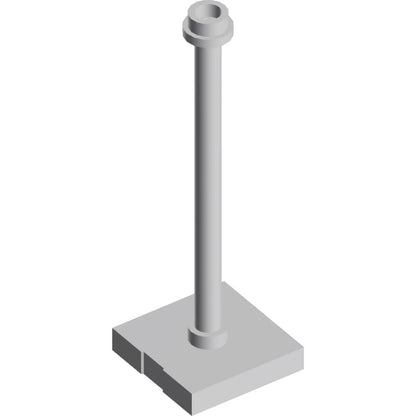 Part 98549 - Support 2 x 2 x 5 Bar on Tile Base with Hollow Stud and Stop Ring