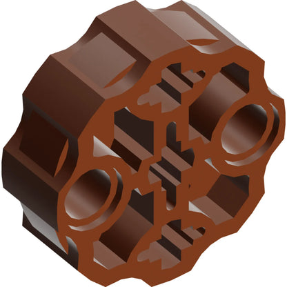 Part 98585 - Technic, Axle Connector Block Round with 2 Pin Holes and 3 Axle Holes (Hero Factory Weapon Barrel)