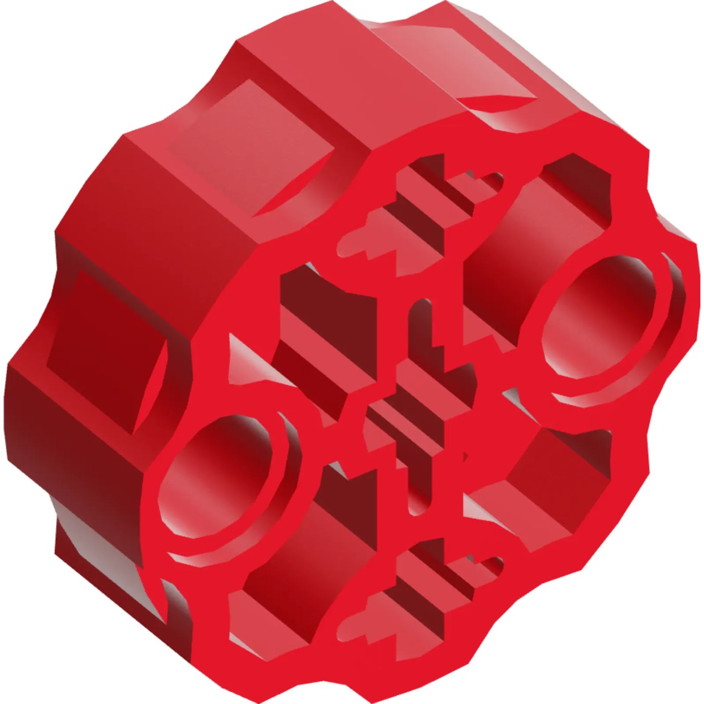 Part 98585 - Technic, Axle Connector Block Round with 2 Pin Holes and 3 Axle Holes (Hero Factory Weapon Barrel)