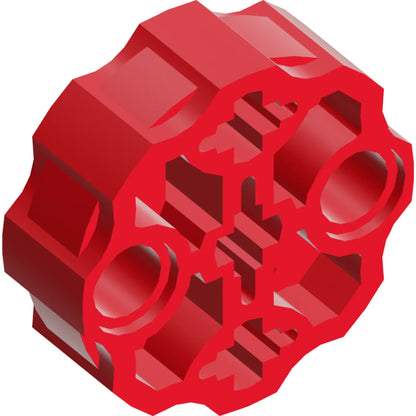 Part 98585 - Technic, Axle Connector Block Round with 2 Pin Holes and 3 Axle Holes (Hero Factory Weapon Barrel)