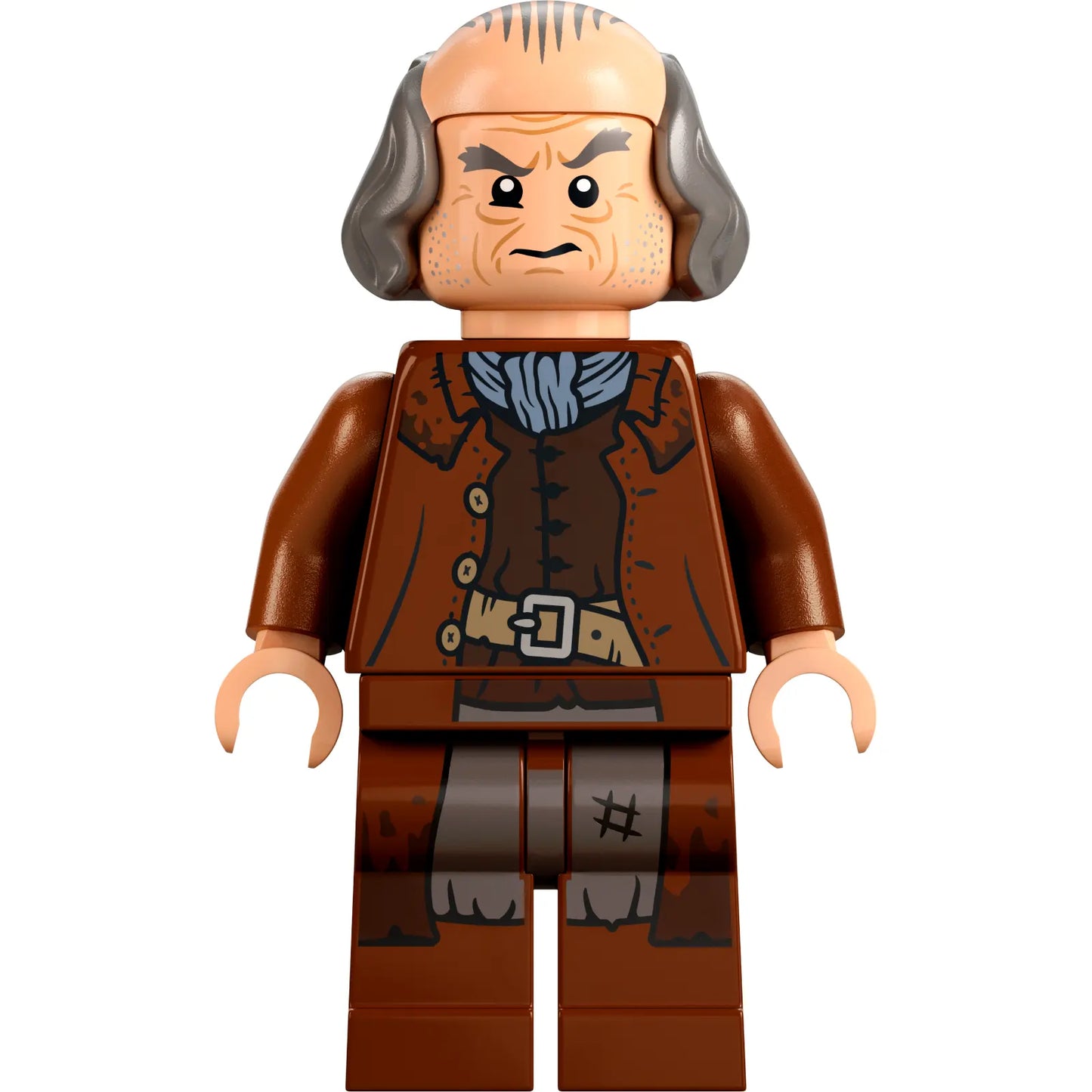 Minifig hp353 - Argus Filch - Bald on Top, Reddish Brown Jacket