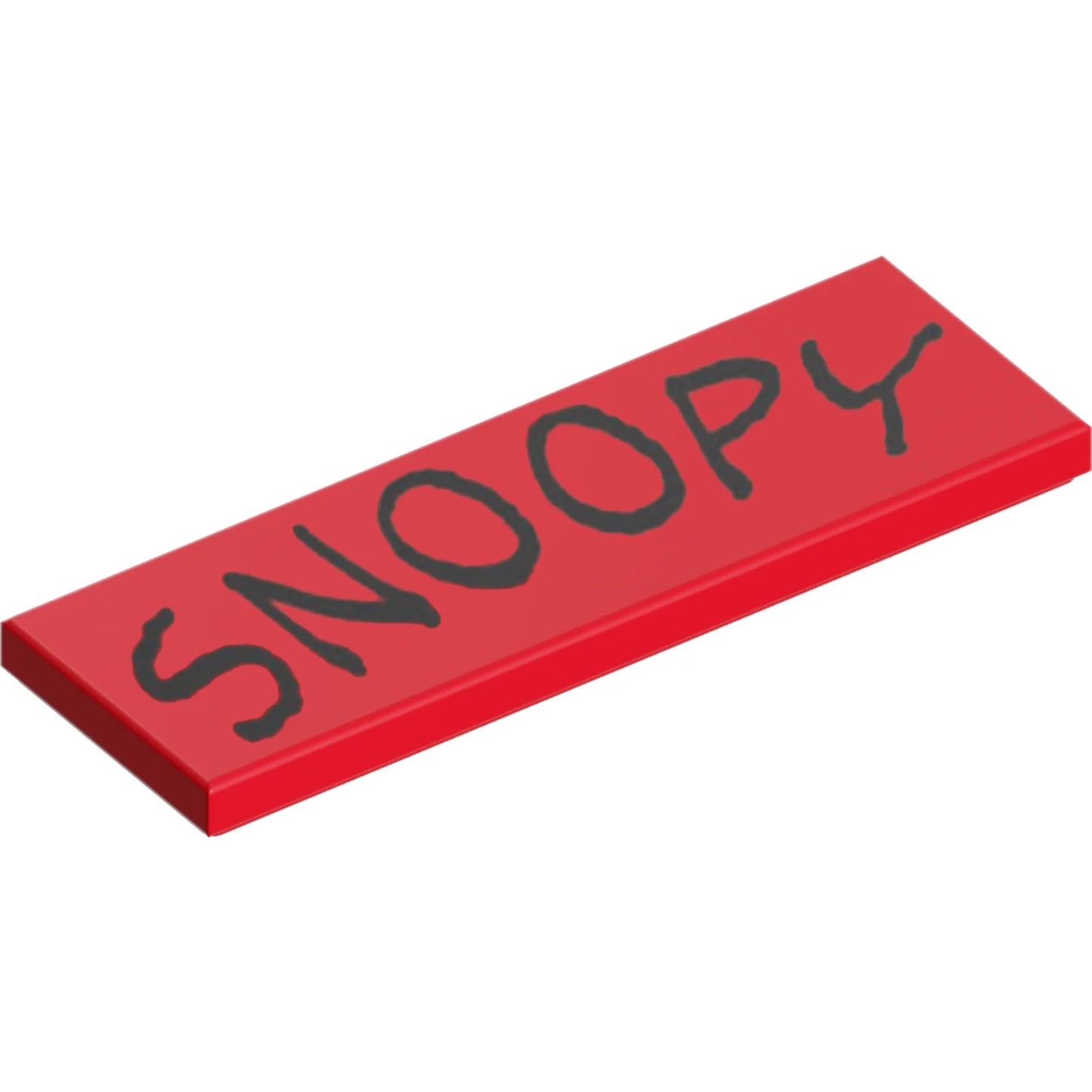 Part 69729pb255 - Tile 2 x 6 with Black 'SNOOPY' Pattern