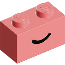 Teil 3004pb302 - Ziegel 1 x 2 mit schwarzem Smile-Kurvenlinienmuster