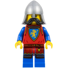Minifig cas589 - Lion Knight - Male, Flat Silver Neck-Protector, Black Moustache (Tower Guard)