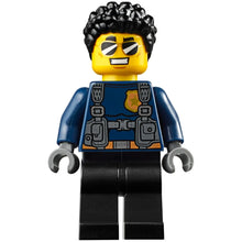 Minifig cty1042 - Police Officer - Male, Dark Blue Shirt with Harness, Black Legs, Black Coiled Hair, Sunglasses (Duke DeTain)
