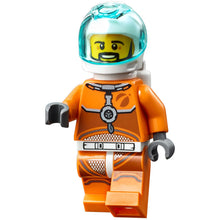 Minifig cty1063 - Astronaut - Male, Orange Spacesuit with Dark Bluish Gray Lines, Trans Light Blue Large Visor, Black Angular Beard