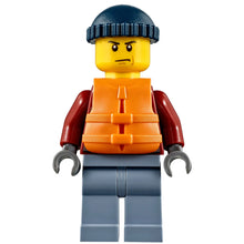 Minifig cty1175 - Explorer - Male, Dark Red Hooded Sweatshirt, Sand Blue Legs, Dark Blue Knit Cap